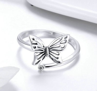Butterfly & Stone Ring