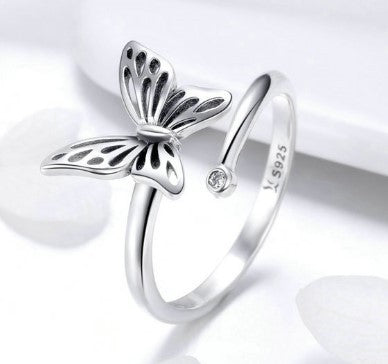 Butterfly & Stone Ring