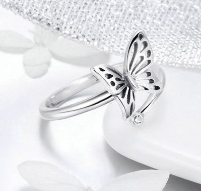 Butterfly & Stone Ring